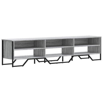 Mobile Porta TV Grigio Sonoma 180x34x41cm in Legno Multistrato
