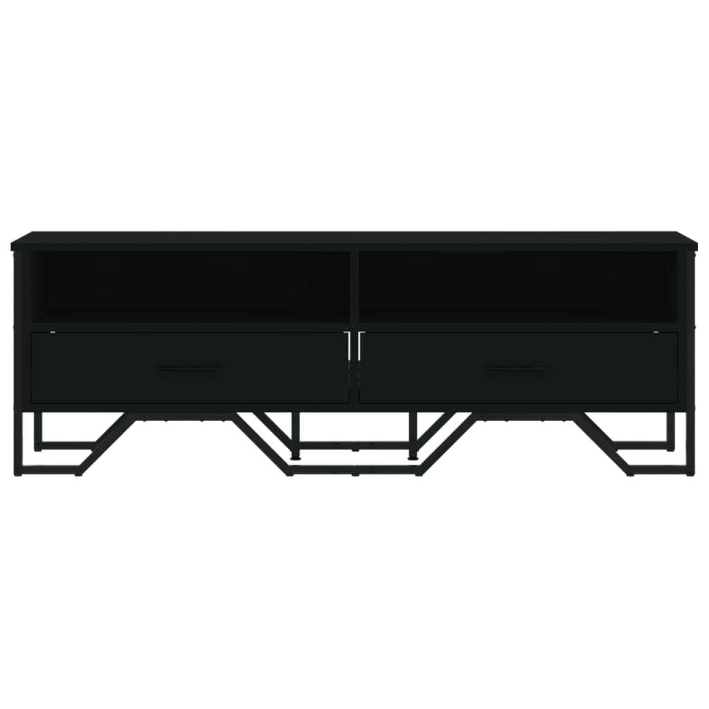 Mobile Porta TV Nero 122x34x41 cm in Legno Multistrato