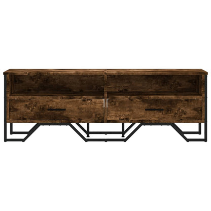 Mobile Porta TV Rovere Fumo 122x34x41 cm in Legno Multistrato