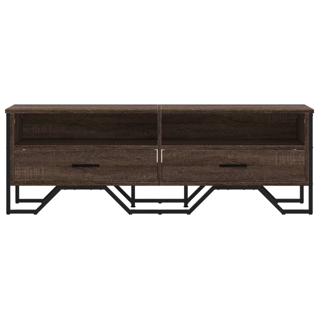 Mobile Porta TV Rovere Marrone 122x34x41cm in Legno Multistrato