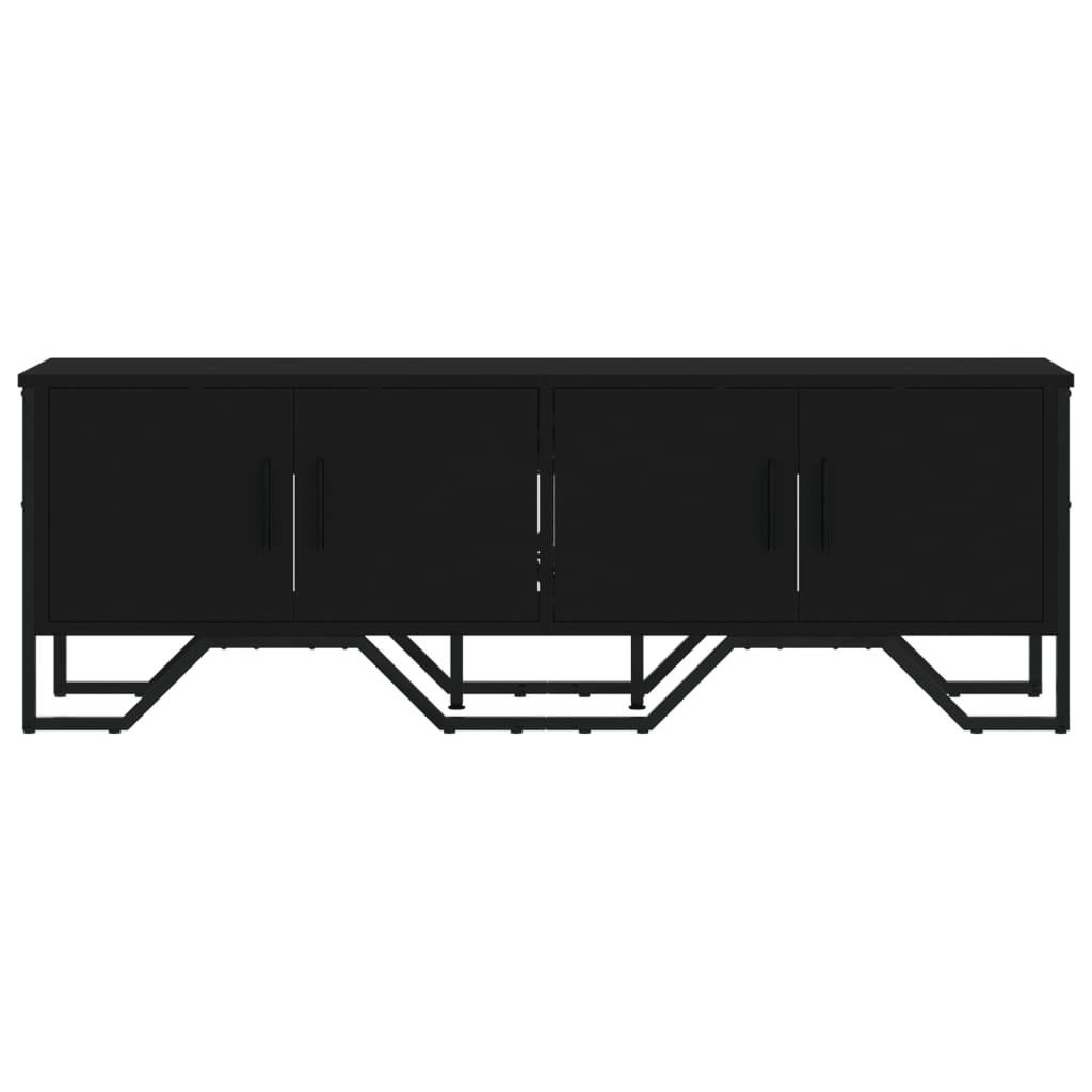 Mobile Porta TV Nero 122x34x41 cm in Legno Multistrato