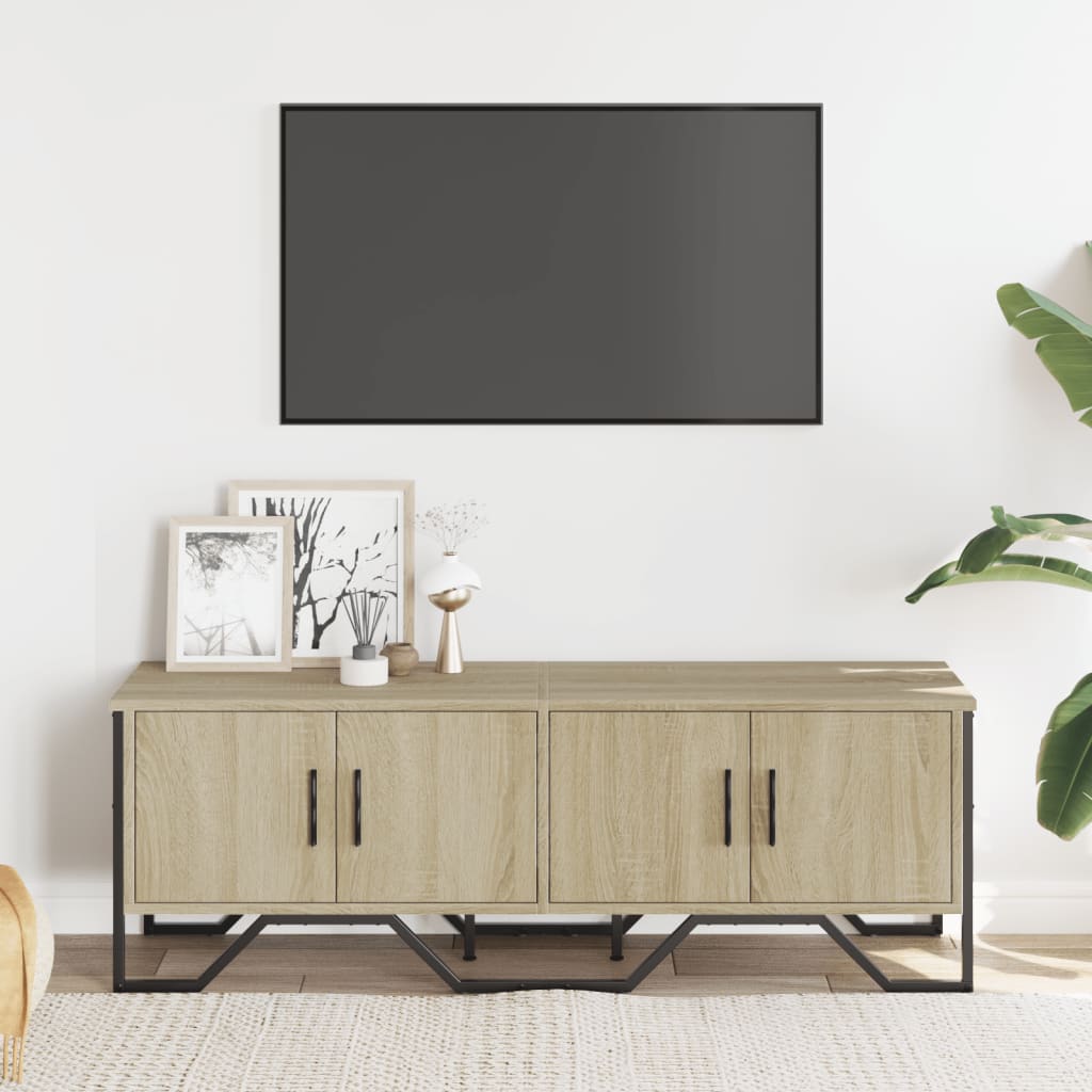 Mobile TV Rovere Sonoma 122x34x41 cm in Legno Multistrato