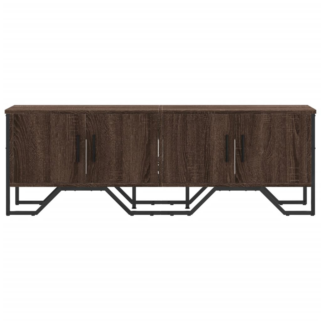 Mobile Porta TV Rovere Marrone 122x34x41cm in Legno Multistrato