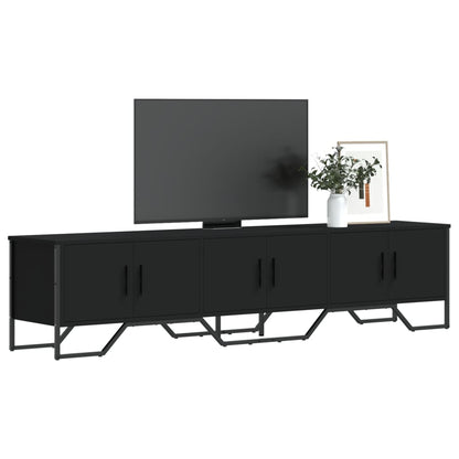 Mobile Porta TV Nero 180x34x41 cm in Legno Multistrato