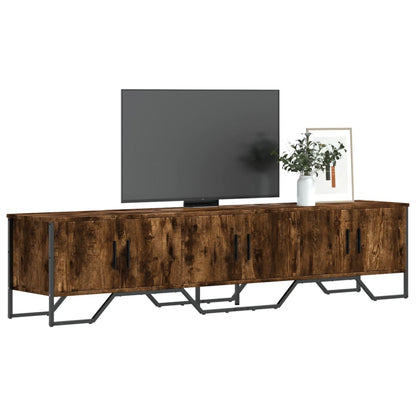 Mobile Porta TV Rovere Fumo 180x34x41 cm in Legno Multistrato