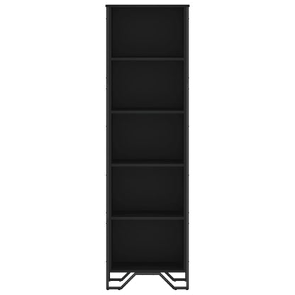 Libreria Nera 50x31x169 cm in Legno Multistrato