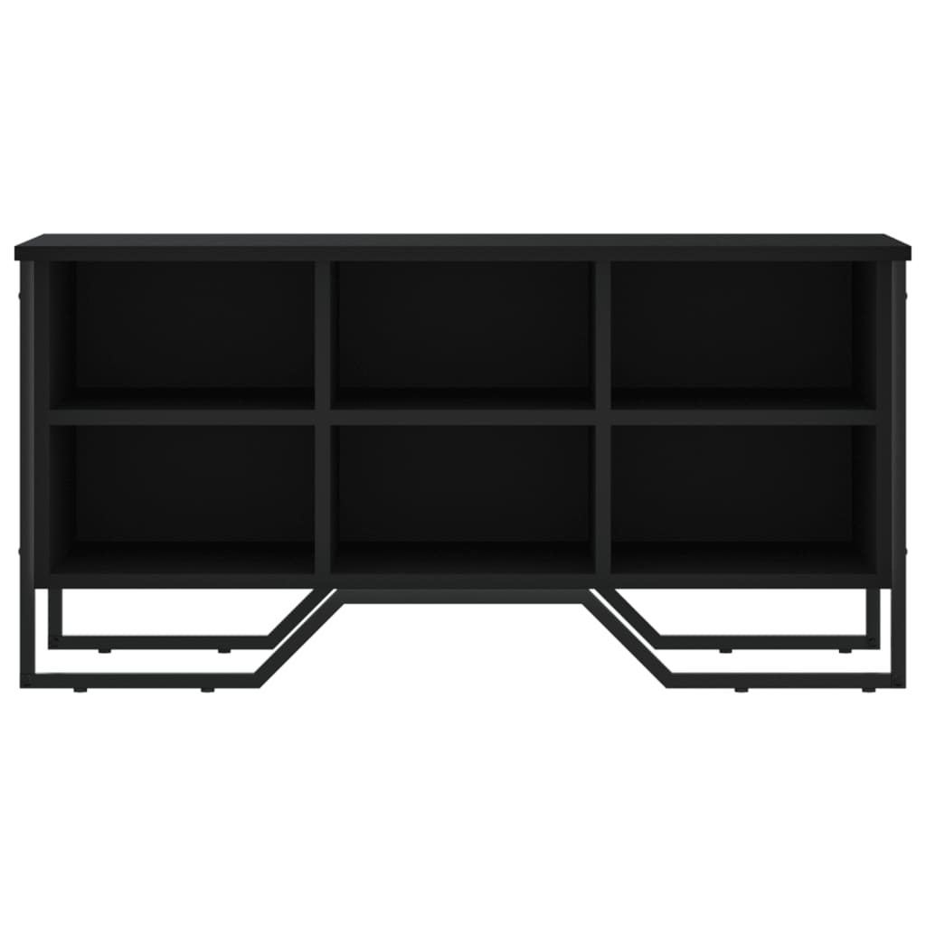 Scarpiera Nera 90x38x45,5 cm in Truciolato