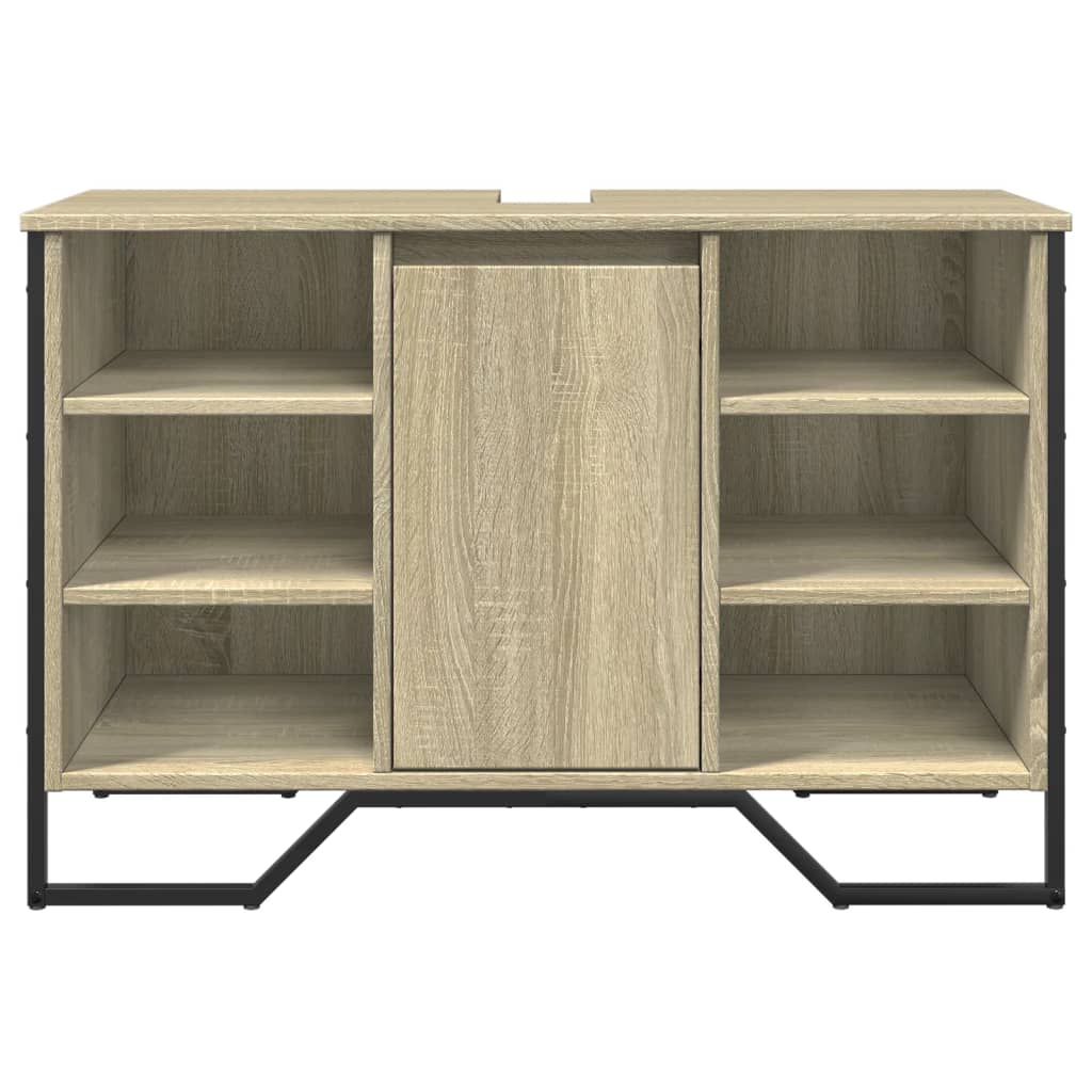 Mobile Lavabo Bagno Rovere Sonoma 91x35x60 cm in Truciolato