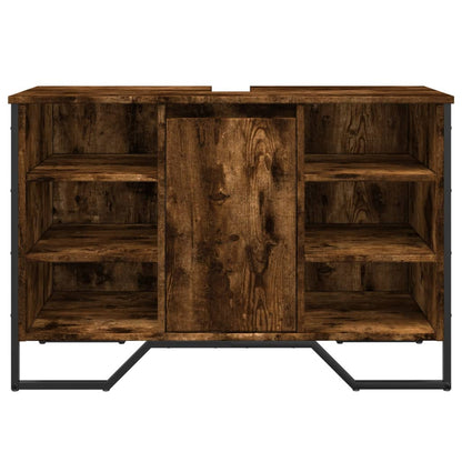 Mobile Lavabo Bagno Rovere Fumo 91x35x60 cm in Truciolato