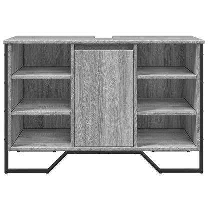 Mobile Lavabo Bagno Grigio Sonoma 91x35x60 cm in Truciolato