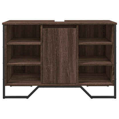 Mobile Lavabo Bagno Rovere Marrone 91x35x60cm in Truciolato