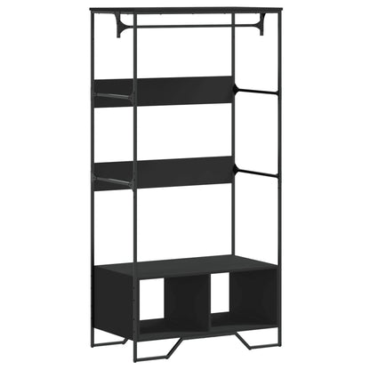 Armadio Nero 90x50x180 cm in Truciolato