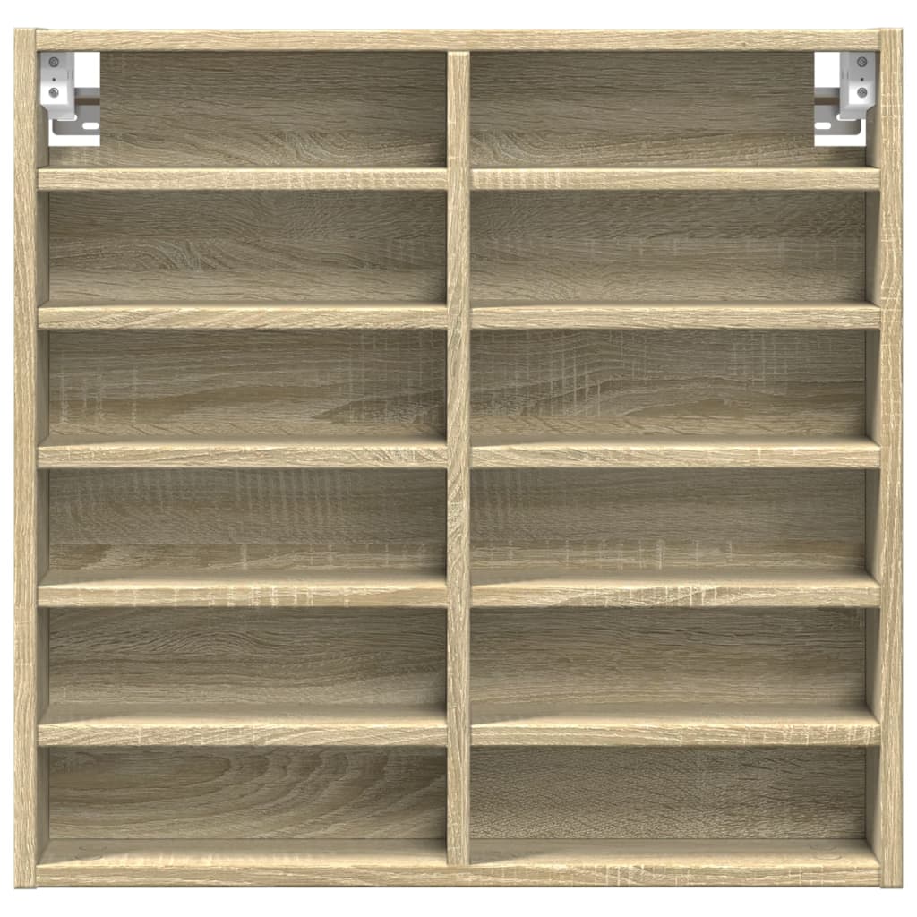 Armadietto Vetrina Rovere Sonoma 60x8,5x58 cm Legno Multistrato