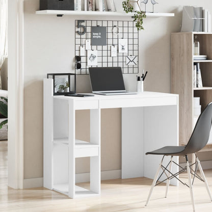 Scrivania Ufficio Bianca 103,5x56,5x94 cm in Legno Multistrato