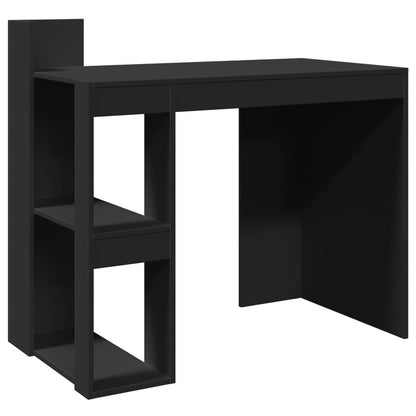 Scrivania Ufficio Nera 103,5x56,5x94 cm in Legno Multistrato