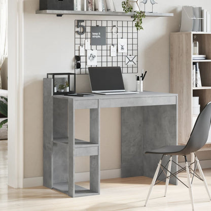 Scrivania Grigio Cemento 103,5x56,5x94 cm in Legno Multistrato