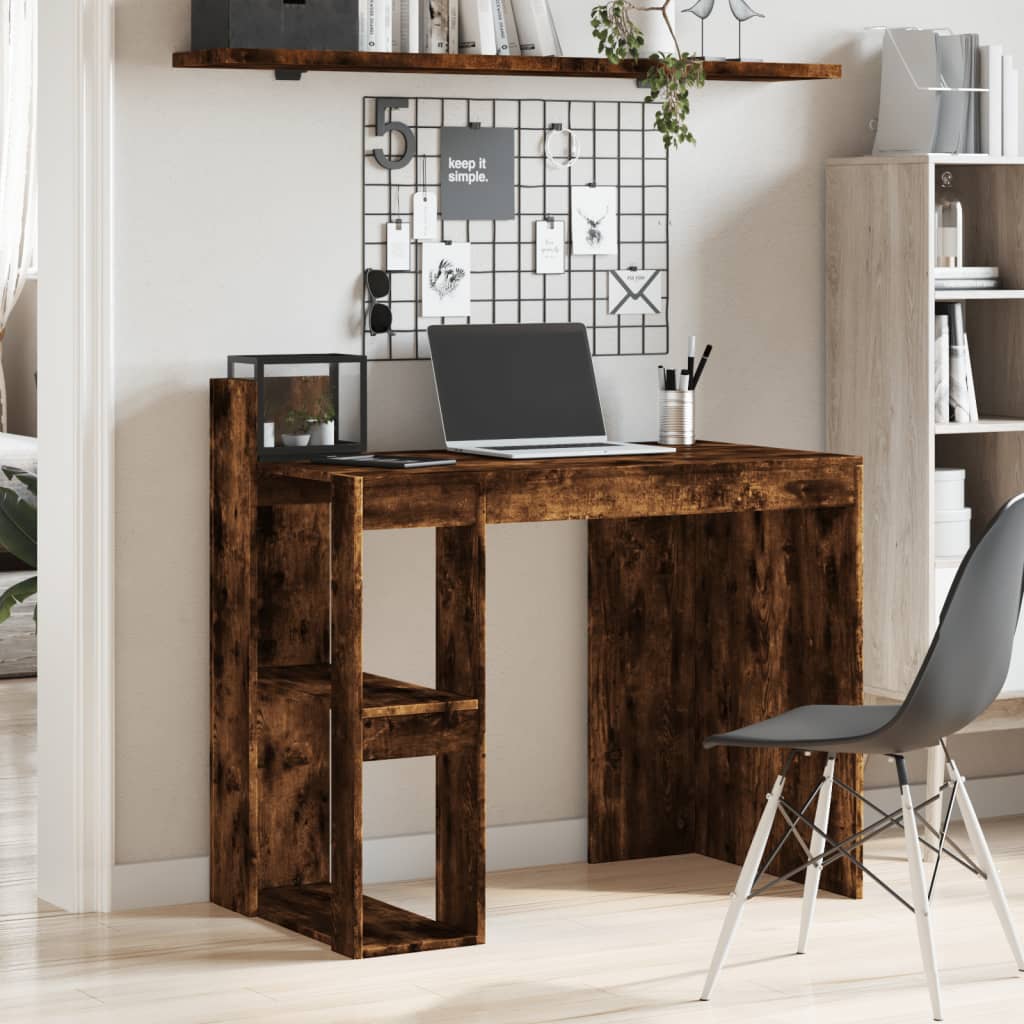 Scrivania Ufficio Rovere Fumo 103,5x56,5x94cm Legno Multistrato