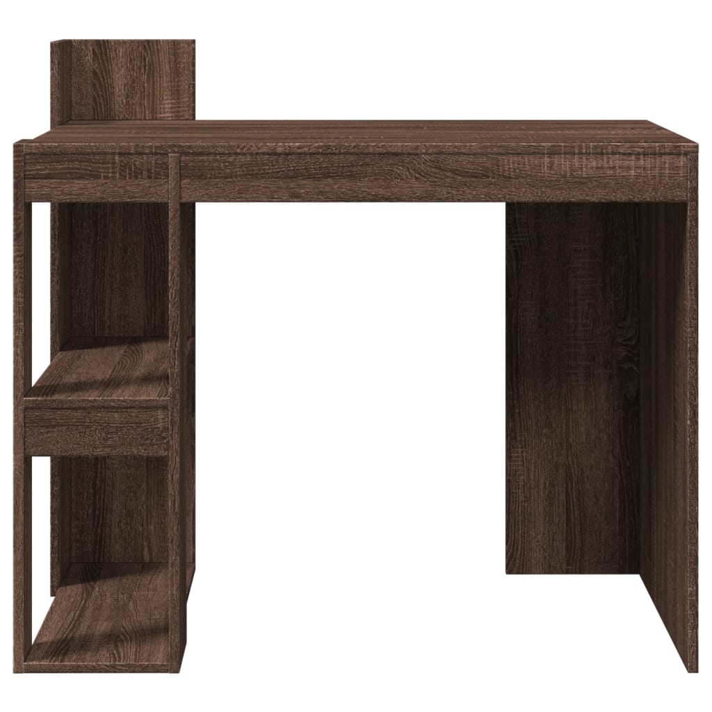 Scrivania Rovere Marrone 103,5x56,5x94 cm in Legno Multistrato