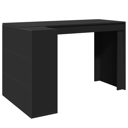 Scrivania Nera 123,5x73,5x75 cm in Legno Multistrato