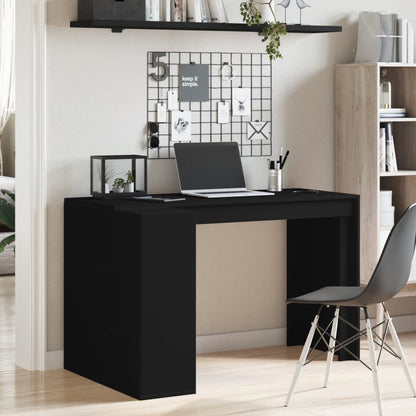 Scrivania Nera 123,5x73,5x75 cm in Legno Multistrato