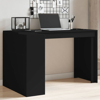Scrivania Nera 123,5x73,5x75 cm in Legno Multistrato