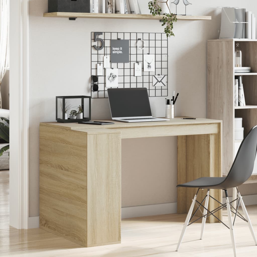 Scrivania Rovere Sonoma 123,5x73,5x75 cm in Legno Multistrato