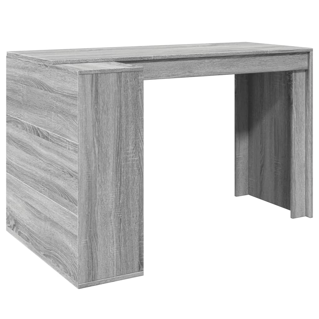 Scrivania Grigio Sonoma 123,5x73,5x75 cm in Legno Multistrato