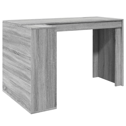 Scrivania Grigio Sonoma 123,5x73,5x75 cm in Legno Multistrato