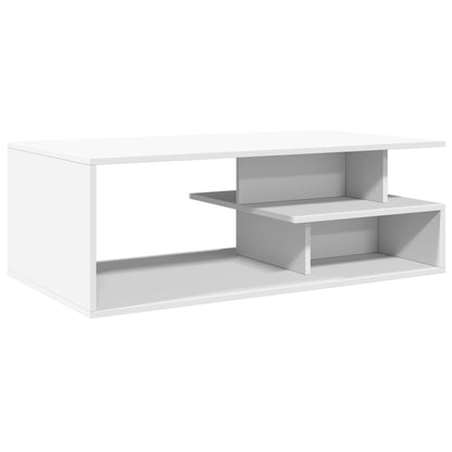 Tavolino da Salotto Bianco 102x55x35 cm in Legno Multistrato