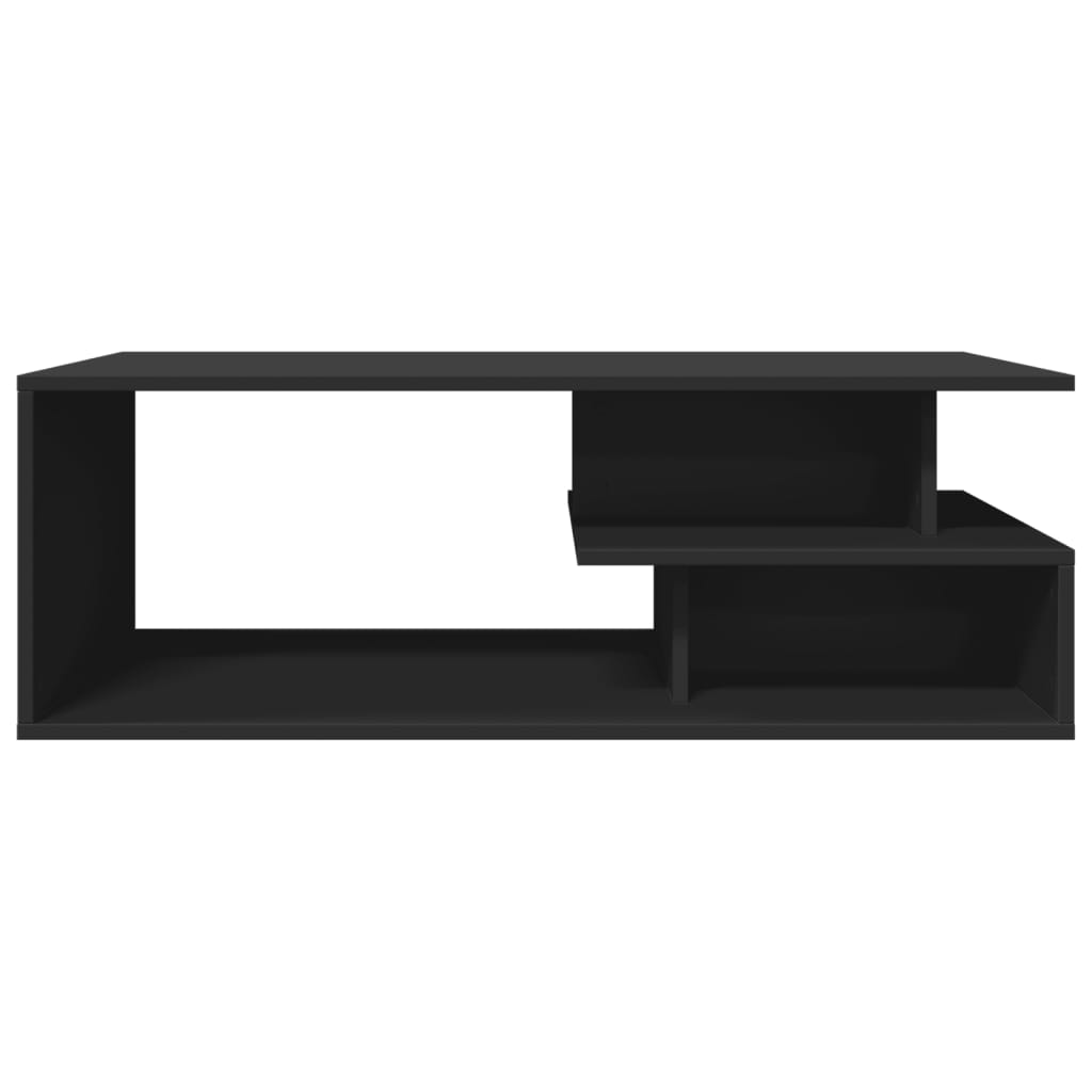 Tavolino da Salotto Nero 102x55x35 cm in Legno Multistrato
