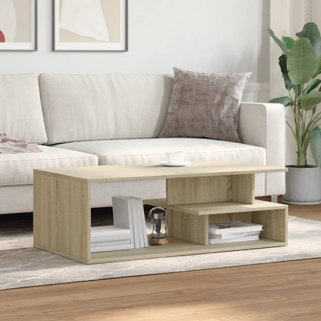 Tavolino Salotto Rovere Sonoma 102x55x35cm in Legno Multistrato