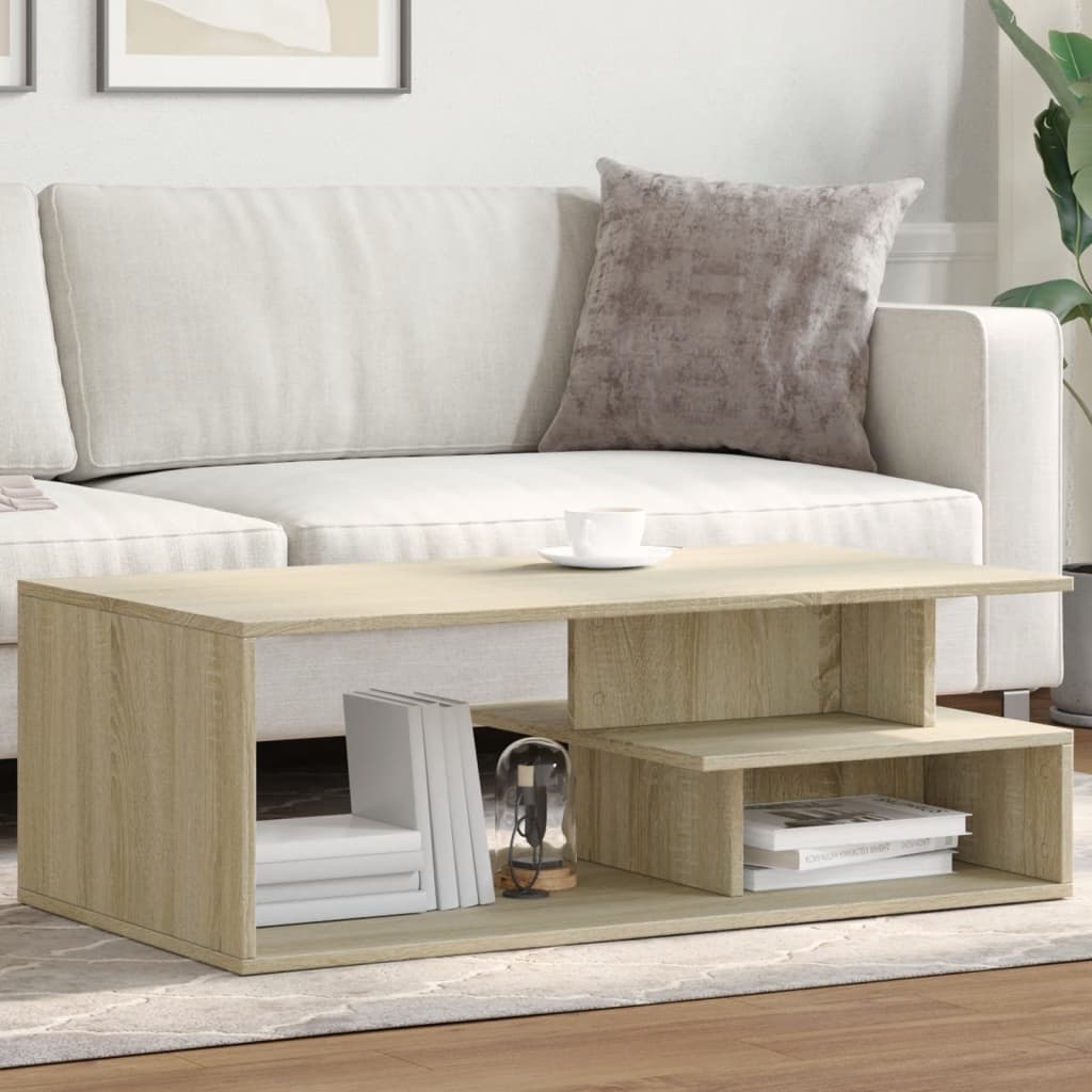 Tavolino Salotto Rovere Sonoma 102x55x35cm in Legno Multistrato