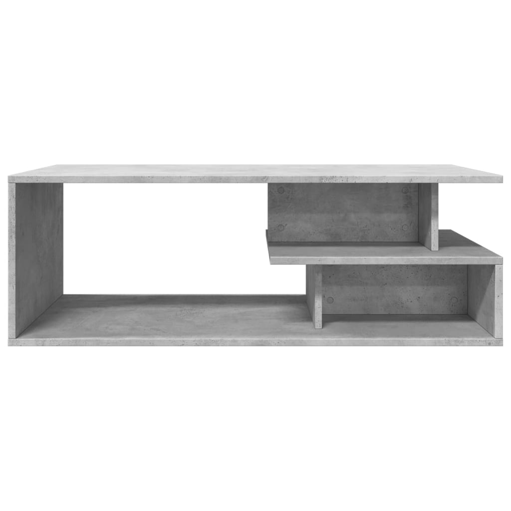 Tavolino Salotto Grigio Cemento 102x55x35 cm Legno Multistrato