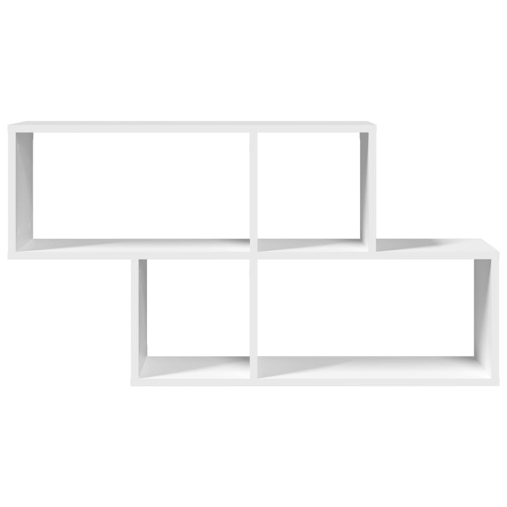 Scaffale a Parete Bianco 100x20x53 cm in Legno Multistrato