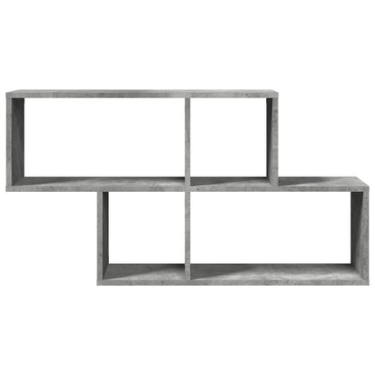 Scaffale a Muro Grigio Cemento 100x20x53 cm Legno Multistrato