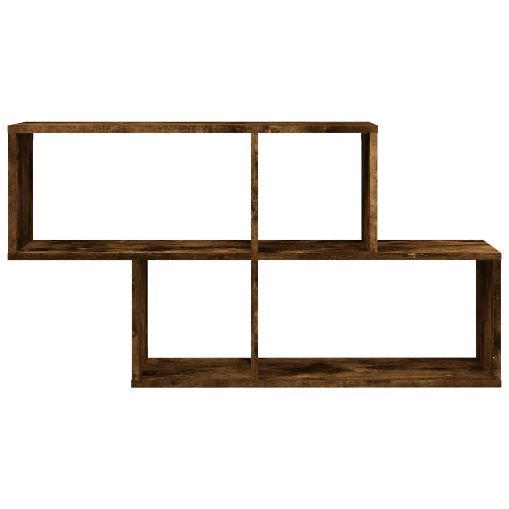 Scaffale a Muro Rovere Fumo 100x20x53 cm in Legno Multistrato