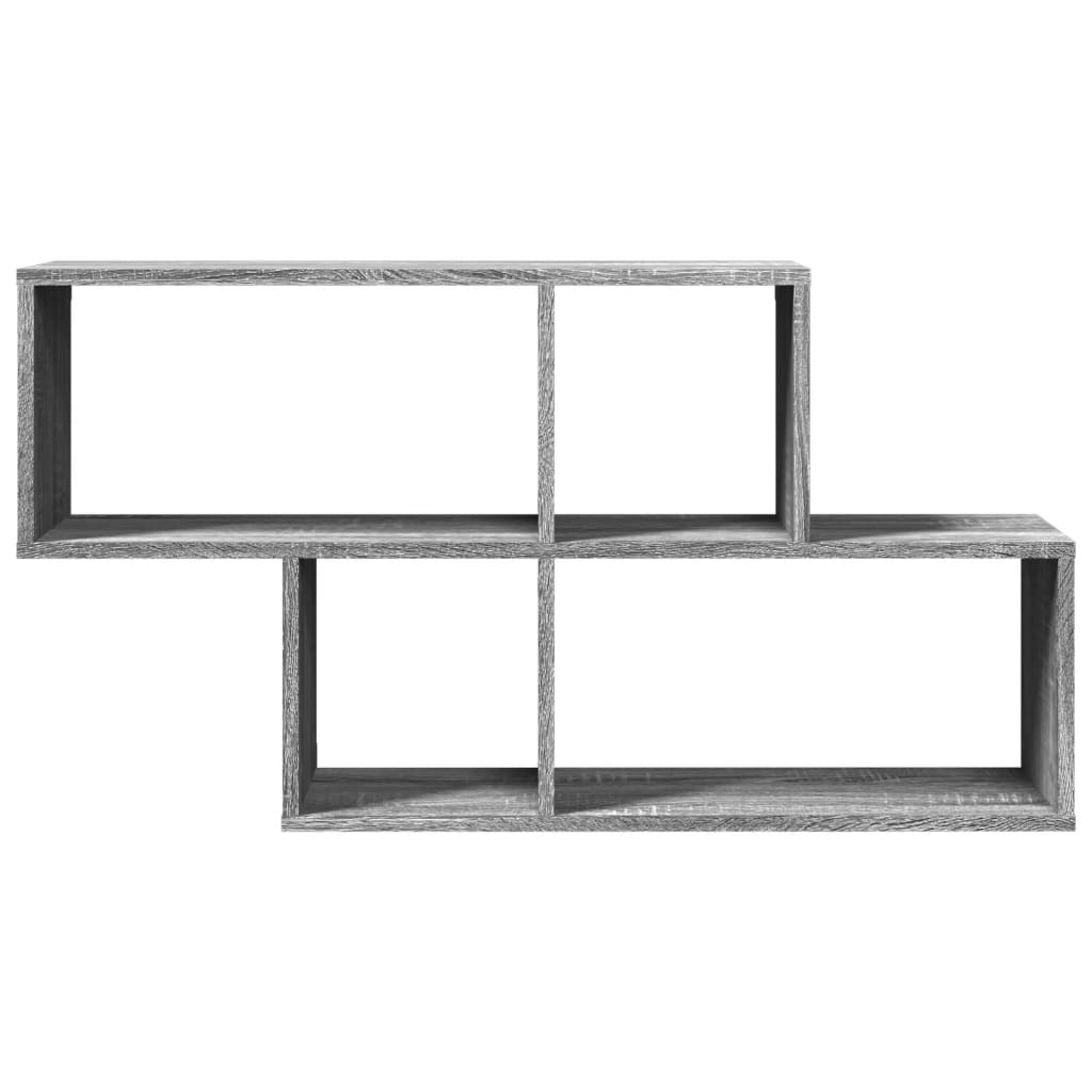 Scaffale a Muro Grigio Sonoma 100x20x53 cm in Legno Multistrato
