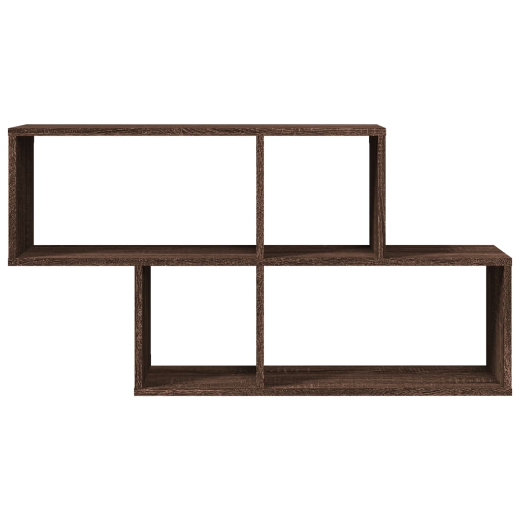 Scaffale a Muro Rovere Marrone 100x20x53cm in Legno Multistrato