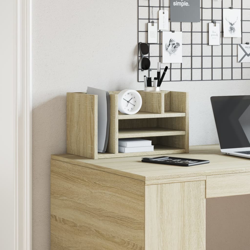 Organizer Scrivania Rovere Sonoma 44,5x24x25 Legno Multistrato