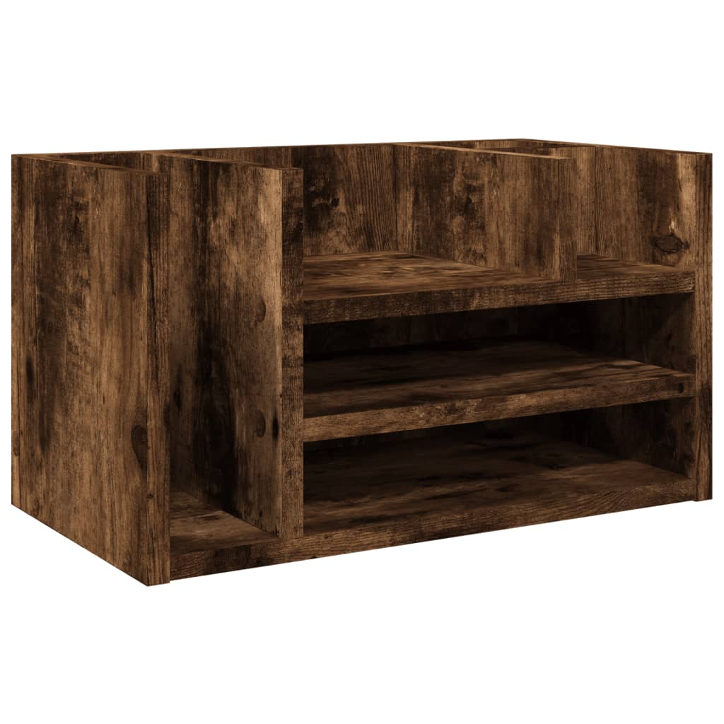 Organizer Scrivania Rovere Fumo 44,5x24x25cm Legno Multistrato