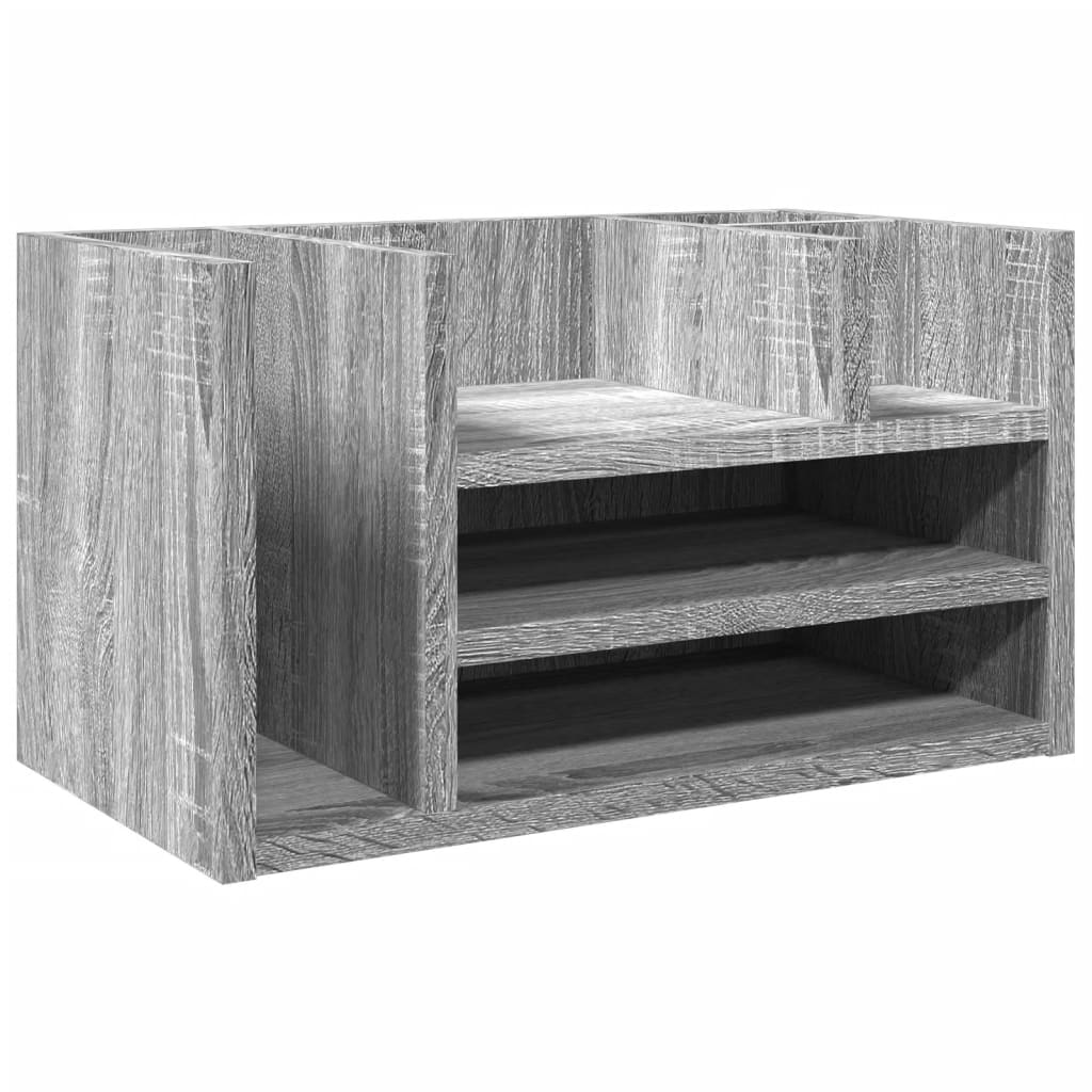 Organizer Scrivania Grigio Sonoma 44,5x24x25 Legno Multistrato