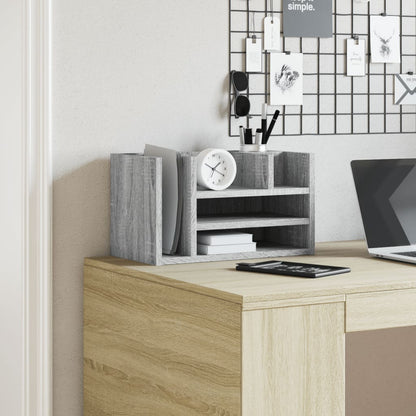 Organizer Scrivania Grigio Sonoma 44,5x24x25 Legno Multistrato