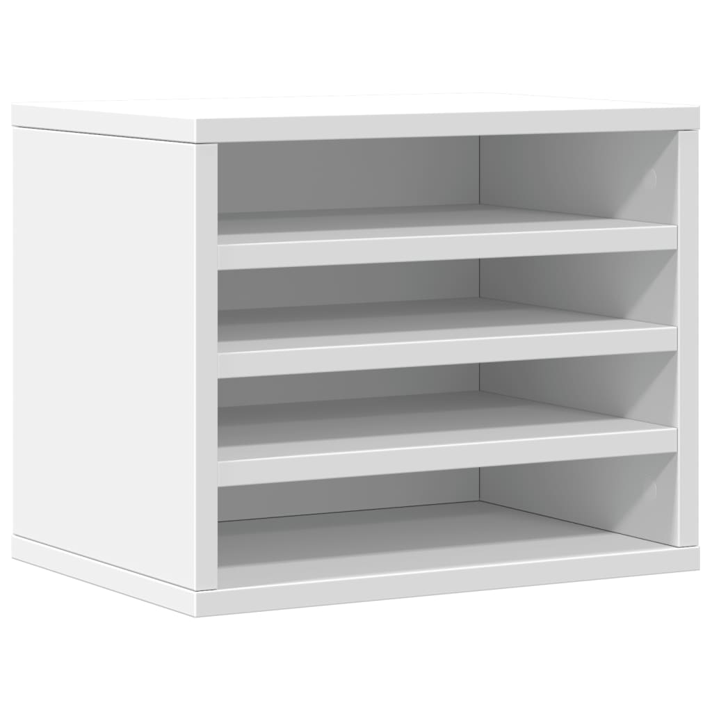 Organizer per la Scrivania Bianco 36x26x29,5 cm in Multistrato
