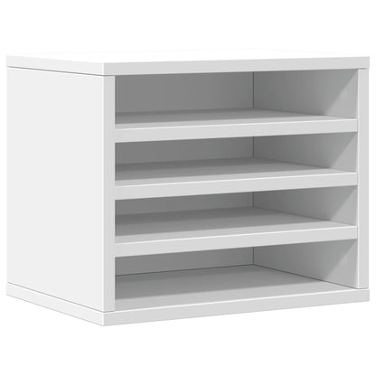 Organizer per la Scrivania Bianco 36x26x29,5 cm in Multistrato