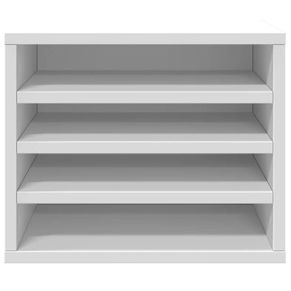 Organizer per la Scrivania Bianco 36x26x29,5 cm in Multistrato