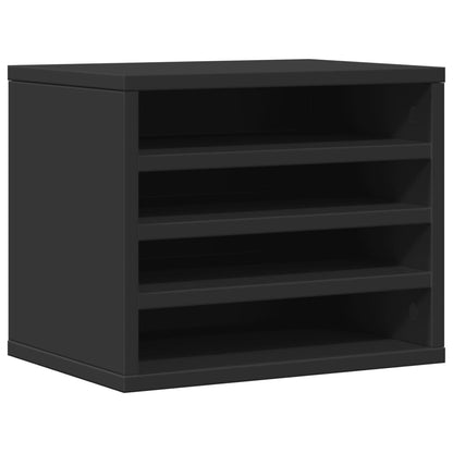Organizer per la Scrivania Nero 36x26x29,5 cm in Multistrato