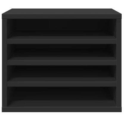 Organizer per la Scrivania Nero 36x26x29,5 cm in Multistrato