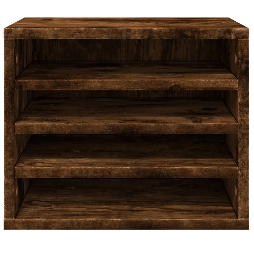 Organizer Scrivania Rovere Fumo 36x26x29,5cm Legno Multistrato