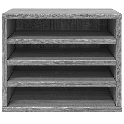 Organizer Scrivania Grigio Sonoma 36x26x29,5 Legno Multistrato
