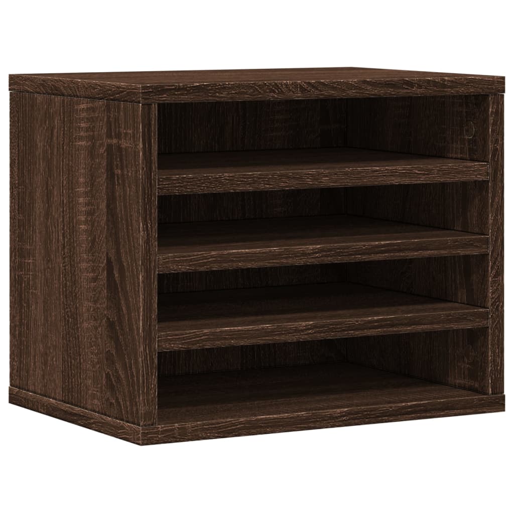 Organizer Scrivania Rovere Marrone 36x26x29,5 Legno Multistrato